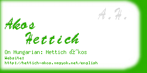 akos hettich business card